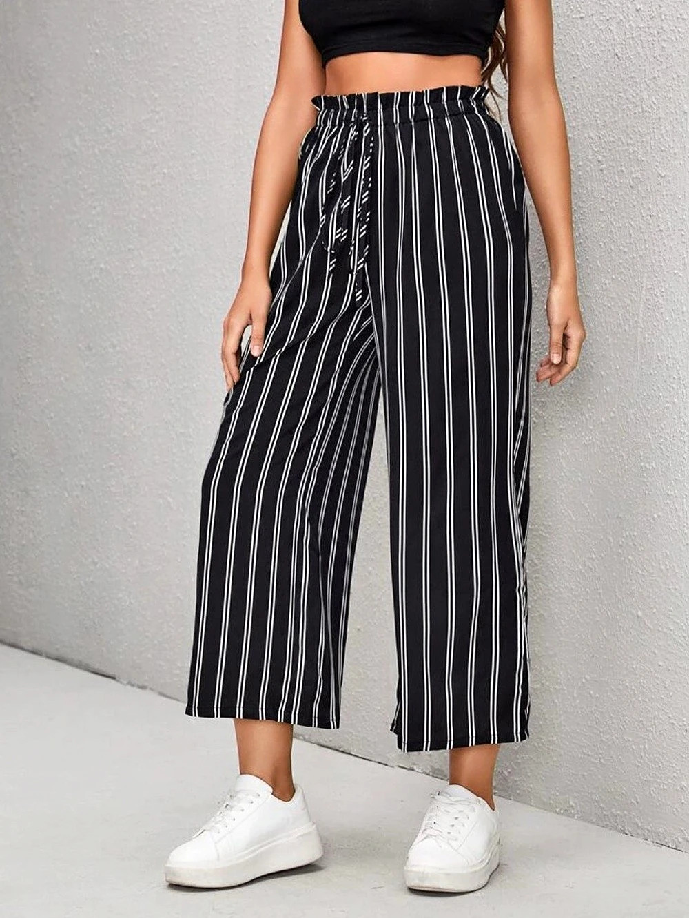 Wayan Striped Wide Leg Pants in Blue & White NWT